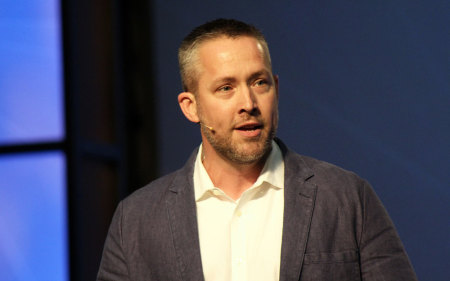 J.D. Greear, lead pastor at the Summit Church of Raleigh-Durham, North Carolina, speaks at the Pastors' Conference 2014 ahead of the Southern Baptist Convention's Annual Meeting on Monday, June 9, 2014, in Baltimore, Maryland.