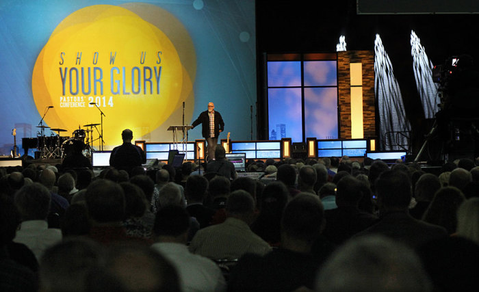 James MacDonald, pastor of Harvest Bible Chapel, speaks at the Pastors' Conference 2014, ahead of the Southern Baptist Convention's Annual Meeting, on Monday, June 9, 2014, in Baltimore, Md.