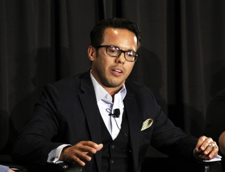 Rev. Samuel Rodriguez on the Ethics & Religious Liberty Commission panel on 'Hobby Lobby and the Future of Religious Liberty,' at the Southern Baptist Convention, Baltimore, Maryland, June 9, 2014.