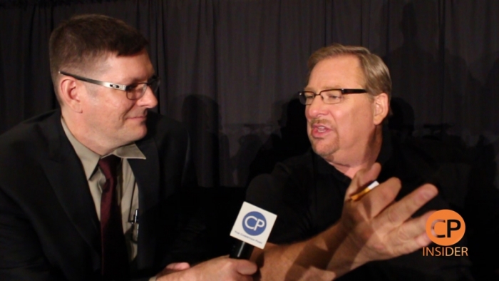 Pastor Rick Warren (Right), of Saddleback Church in Lake Forest, California, at the Southern Baptist Convention's annual meeting in Baltimore, Maryland, June 9, 2014.