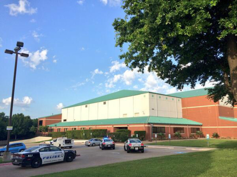 Dallas, Texas, reporter Jenny Doren tweeted an image Monday morning of police officers at Oak Cliff Bible Fellowship after a man died on campus during a prayer meeting.