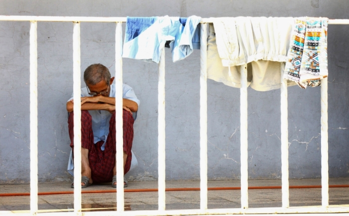 An Iraqi Christian man fleeing the violence in the Iraqi city of Mosul, sits inside the Sacred Heart of Jesus Chaldean Church in Telkaif near Mosul, in the province of Nineveh, July 20, 2014. The head of Iraq's largest church said on Sunday that Islamic State militants who drove Christians out of Mosul were worse than Mongol leader Genghis Khan and his grandson Hulagu who ransacked medieval Baghdad. Chaldean Catholic Patriarch Louis Raphael Sako led a wave of condemnation for the Sunni Islamists who demanded Christians either convert, submit to their radical rule and pay a religious levy or face death by the sword.