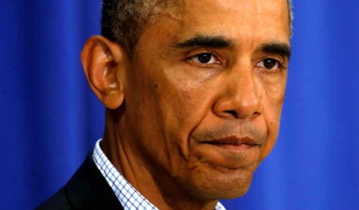 U.S. President Barack Obama speaks about the shooting in Ferguson, Missouri and the situation in Iraq from his vacation on Martha's Vineyard, Massachusetts, August 14, 2014.