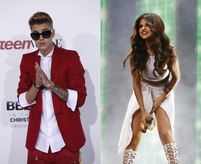 Justin Bieber and Selena Gomez.