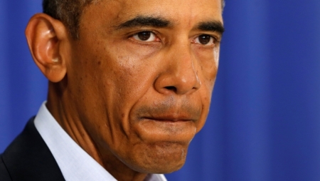 U.S. President Barack Obama delivers a statement from Martha's Vineyard, Massachusetts, during his vacation Aug. 20, 2014. Obama on Wednesday vowed that the United States will not be swayed from airstrikes against Islamic State after the group beheaded an American journalist, an act he said is proof that the militants stand for no religion. Obama's response to the execution of James Foley marked his strongest condemnation yet of Islamic State militants, and he gave no sign of a pause in U.S. targeting of militant positions in Iraq.