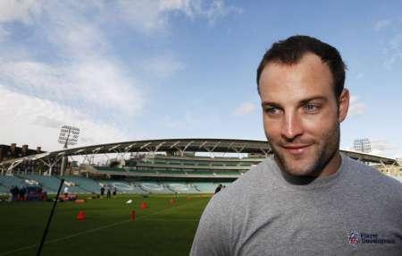 New England Patriots Wes Welker speaks to reporters before training at the Oval Cricket Ground ahead of their NFL game against Tampa Bay Buccaneers in London October October 23, 2009. The Patriots and Buccaneers will play a regular season game at London's Wembley stadium on Sunday.