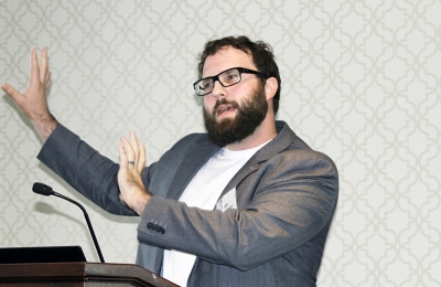 Jacob Neiheisel, assistant professor of political science at University of Buffalo, SUNY, presenting 'The Choice That Matters: Politics in the Role of Leaving Congregations,' at the American Political Science Association Annual Meeting, Washington, D.C., Aug. 30, 2014.