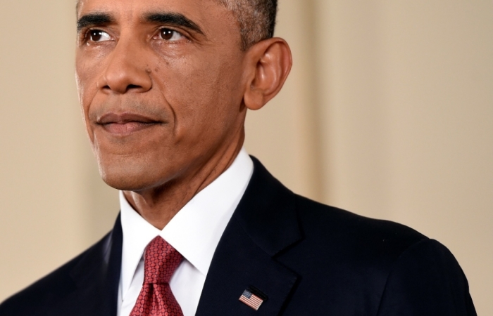 U.S. President Barack Obama delivers a live televised address to the nation on his plans for military action against the Islamic State, from the Cross Hall of the White House in Washington, Sept. 10, 2014.