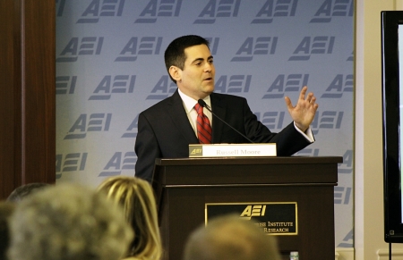 Russell Moore, president of the Southern Baptist Convention Ethics & Religious Liberty Commission, speaks at the American Enterprise Institute's Evangelical Leadership Summit in Washington, Sept. 10, 2014.