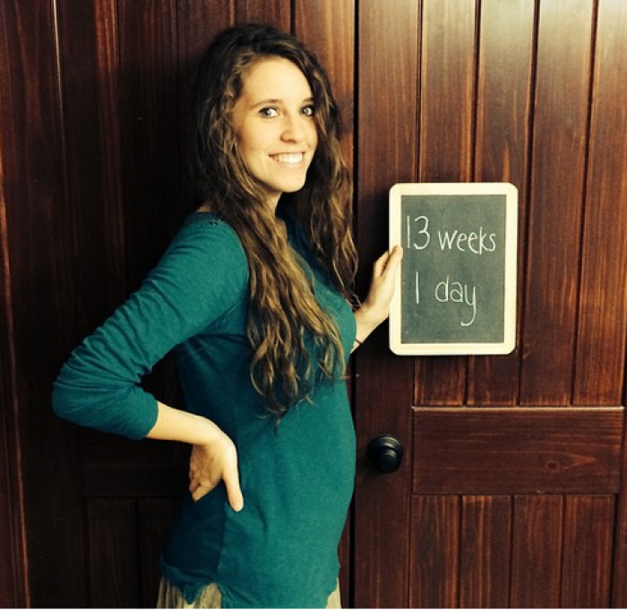 Jill Duggar shows off her pregnancy.