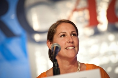 Aaron and Melissa Klein, former owners of Sweet Cakes by Melissa bakery in Oregon, speak at the Values Voter Summit in Washington, D.C. September 26, 2014.