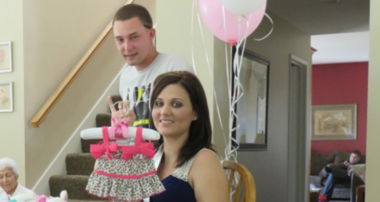 Ashley Bridges celebrates baby shower for baby Paisley while enduring malignant bone cancer.