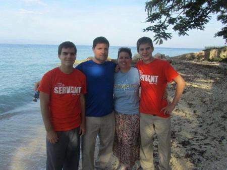 Michael Cruce, wife Monica, and sons Joshua and Stephen.