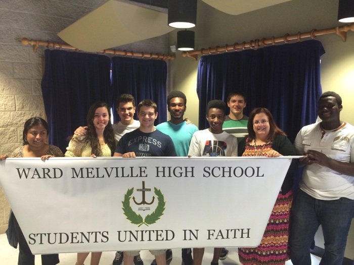 Students at Ward Melville High School of Three Village Central School District in East Setauket, New York.