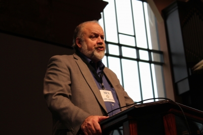 Gary Habermas, distinguished research professor and chair of the Department of Philosophy and Theology at Liberty University and visiting professor at Southern Evangelical Seminary, presenting on 'Jesus' Resurrection for Skeptics,' at the Southern Evangelical Seminary's 21st Annual National Conference on Christian Apologetics, Charlotte, N.C., Oct. 10, 2014.