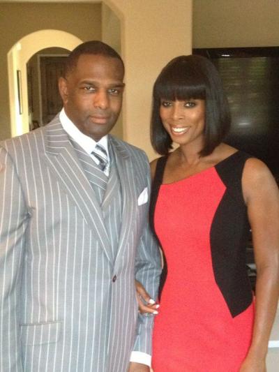 Actress Tasha Smith (r) and her husband Keith Douglas (l).