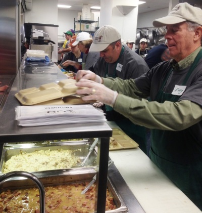 The Church of St. John the Divine Men's Ministry serves on Bless Friday 2013