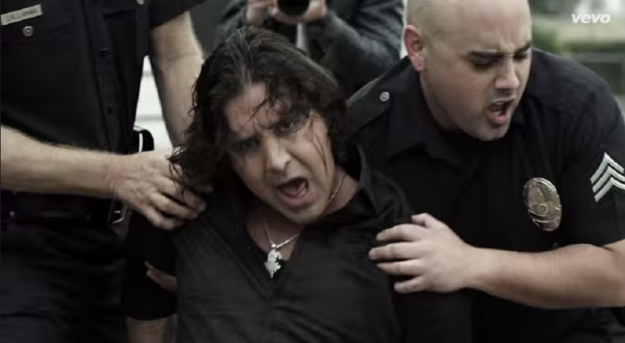 Art seems to imitate life in a scene from the music video for Scott Stapp's 'Slow Suicide' from his 11-track album release in 2013 called 'Proof of Life'.