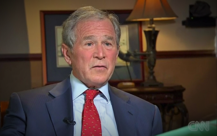 George W. Bush speaks to CNN about a grand jury's decision not to indict the NYDP officer who choke-held Eric Garner leading to his death.