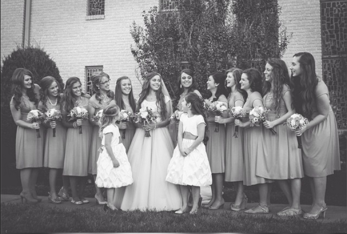 Jessa Duggar's behind-the-scenes wedding photo.