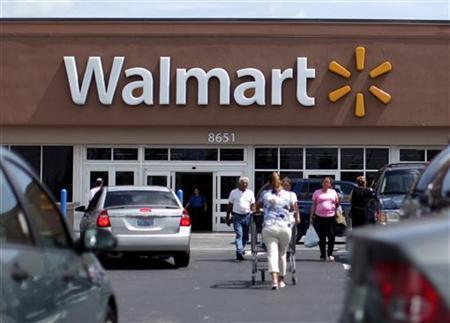 Customers are seen at a Walmart market in Miami, Florida May18, 2010