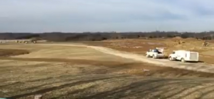 Still from a video posted by Ken Ham on Jan. 6, 2015 showing the initial stages of the Ark Encounter project in Kentucky.