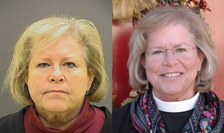 Heather Cook, the Episcopal Bishop of Maryland (L), seen in this mug shot after her arrest on December 27, 2014.