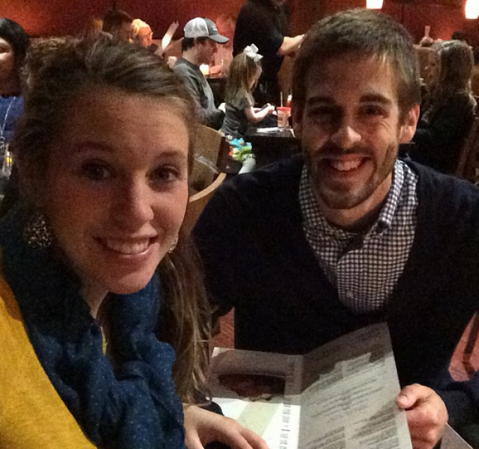 Jill Duggar and husband Derick Dillard at PF Chang's on Sunday.