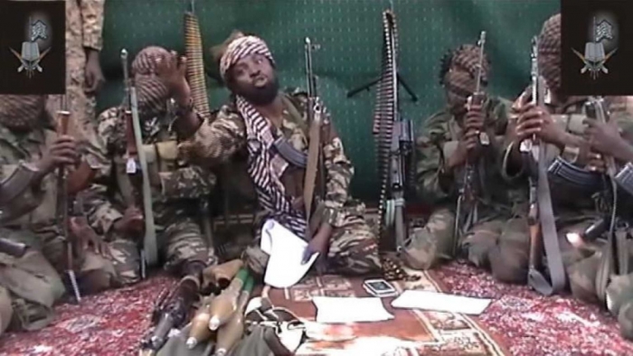 Boko Haram's leader, Abubakar Shekau, appears in a video screen grab.