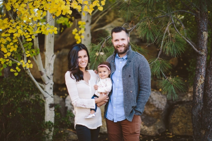 Christian blogger Veronica Partridge with her husband, Dale and their daughter