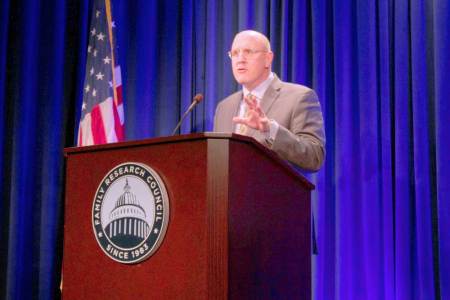 Dr. David Curry, the president of Open Doors USA, discusses the findings from the 2015 World Watch List at a Family Research Council event in Washington, D.C. on Feb. 5, 2015.