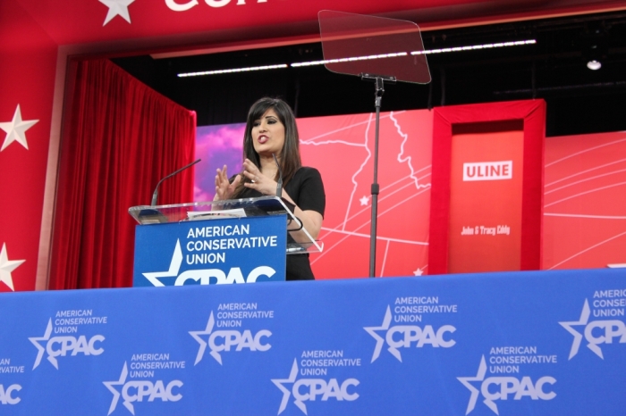 Naghmeh Abedini, wife of Saeed Abedini, an American pastor imprisoned in Iran, speaks at the Conservative Political Action Conference, National Harbor, Maryland, Feb. 28, 2015.