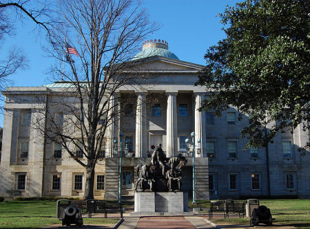 North Carolina state capital building in Raleigh.