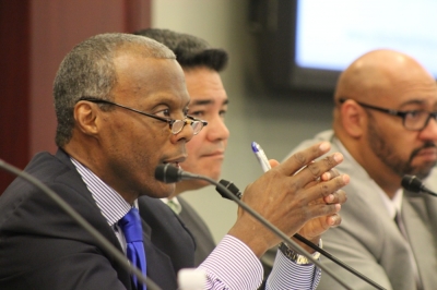 Former Congressman J.C. Watts serving as Chair at a meeting of the Charles Colson Task Force on Federal Corrections, Washington, D.C., March 11, 2015.