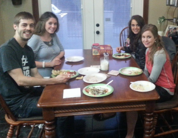 Jill Duggar and Derick Dillard with family.