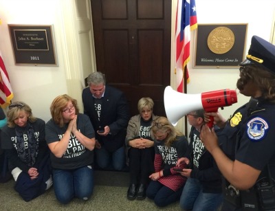 Pro-life activist Jill Stanek and seven others are arrested outside House Speaker John Boehner's office calling for a vote on an abortion bill.