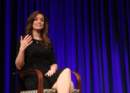 Institute on Religion and Democracy Evangelical director Chelsen Vicari speaks at the Family Research Council on April 1, 2015 in Washington, D.C.