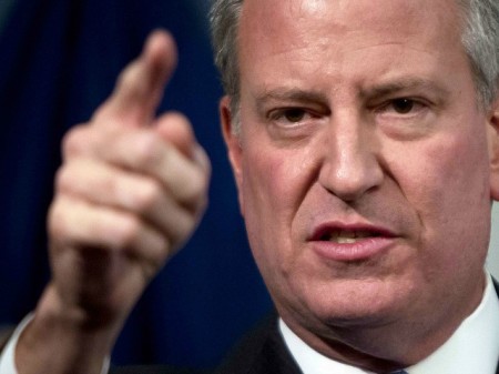 New York City Mayor Bill de Blasio.