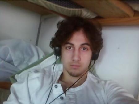 Dzhokhar Tsarnaev is pictured in this handout photo presented as evidence. Tsarnaev was heavily influenced by al Qaeda literature and lectures, some of which was found on his laptop, a counterterrorism expert testified at his trial.