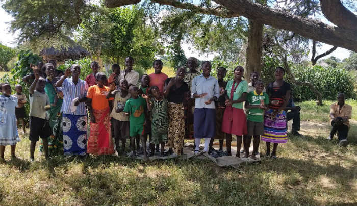 Children from at least 10 families in Bulanda village in Zambia are seen in this photo taken on March 24, 2015.