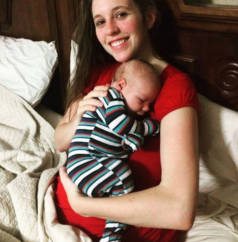 Jill Duggar with her her son, Israel.