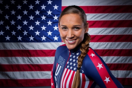 Olympic bobsledder Lolo Jones poses for a portrait during the 2013 U.S. Olympic Team Media Summit in Park City, Utah, September 30, 2013.