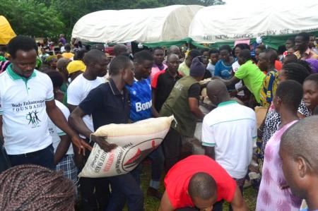 Food and necessities distribution in Edo State, Nigeria.