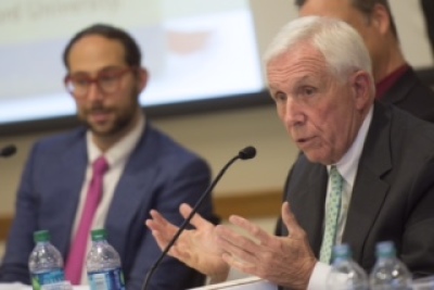 Frank Wolf, 'After Hobby Lobby: What is Caesar's, What is God's?' Pre-conference session to Petrie-Flom Center's 2015 Annual Conference, 'Law, Religion, and Health in America.' At Harvard University on May 7, 2015. Cosponsored by the Petrie-Flom Center for Health Law Policy, Biotechnology, and Bioethics at Harvard Law School and the Ambassador John L. Loeb, Jr. Initiative on Religious Freedom and Its Implications at the Center for American Political Studies at Harvard University.