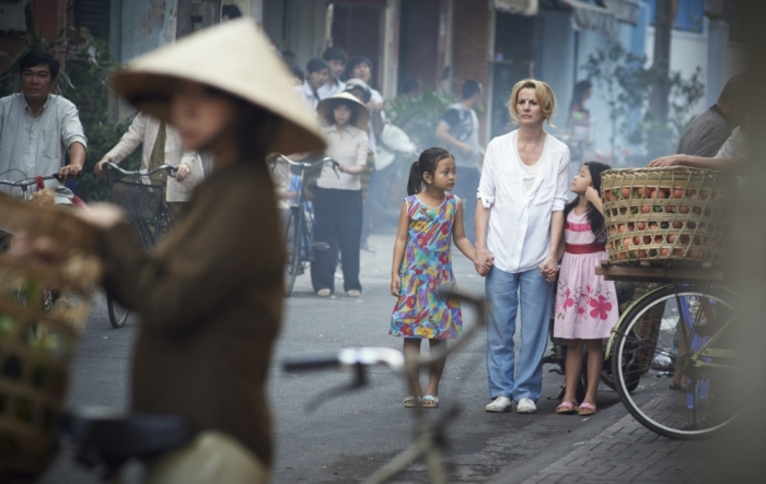 Irish actress Deirdre O'Kane portraying children's activist Christina Noble in 'Noble.'