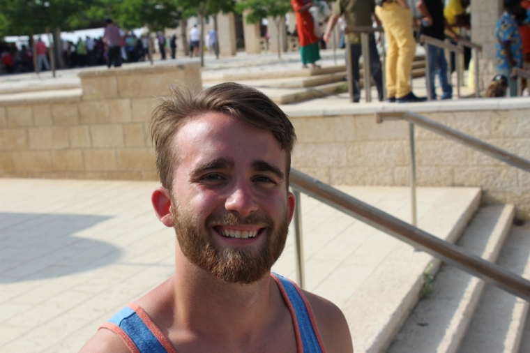 Recent Oral Roberts University graduate Ethan Scott got baptized in the Jordan River on Saturday May 23, 2015.