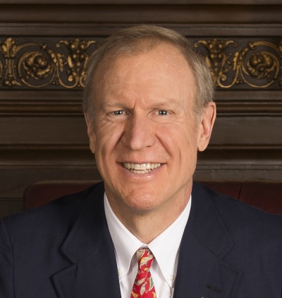 The official portrait of Bruce Rauner, governor of Illinois who was elected in 2014.