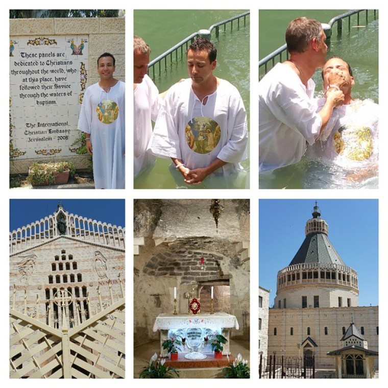 Backstreet Boys singer Howie Dorough was baptized in Israel in May 2015