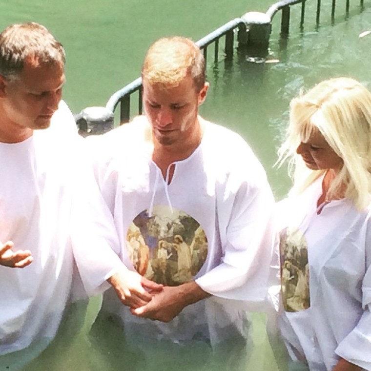 Backstreet Boys singer Brian Littrell was baptized in Israel in May 2015