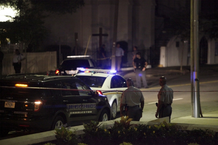 Police respond to a shooting at the Emanuel AME Church in Charleston, South Carolina, June 17, 2015. A gunman opened fire on Wednesday evening at the historic African-American church in downtown Charleston, South Carolina, a U.S. police official said.